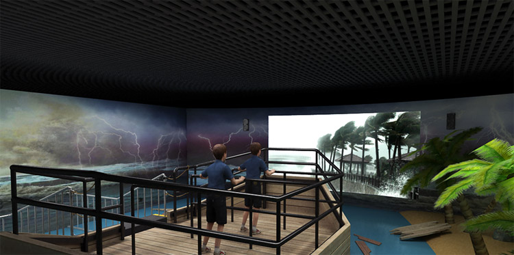 VR虚拟现实体验台风来袭